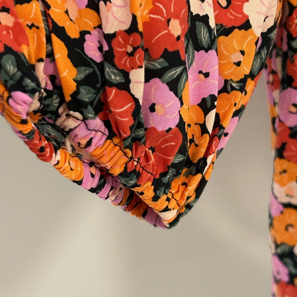 Loft Sz L Floral Women's Top - Multicolor - Picture 4 of 6